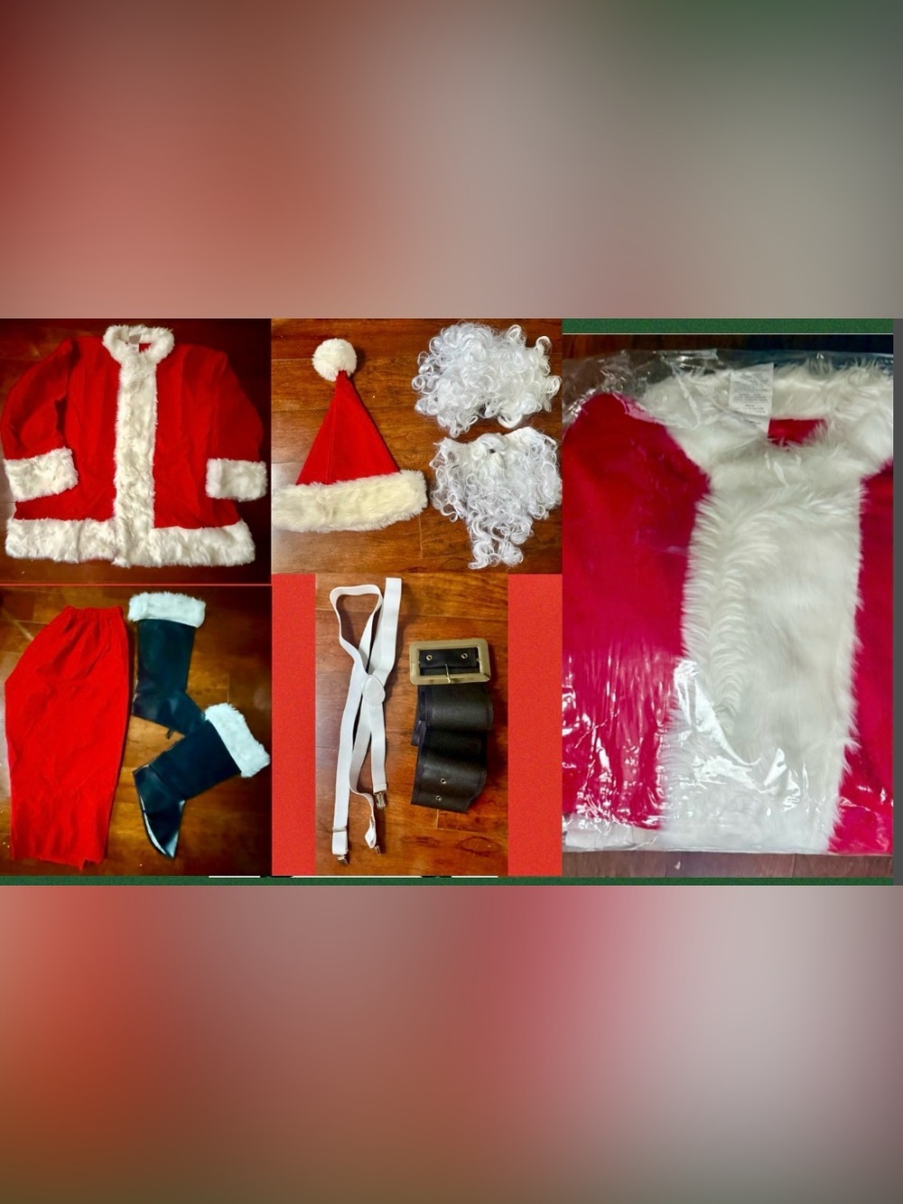 Rubies Adult Deluxe Velvet Santa Suit 8pc.-One Size~NICE!